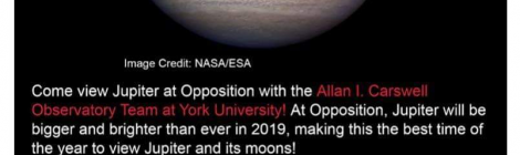Jupiter Opposition event 2019 poster